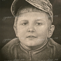 Детский портрет на базальте